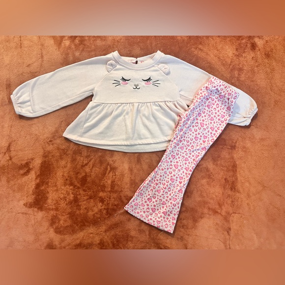 btween White and Pink Kids Matching Set - Picture 2 of 2